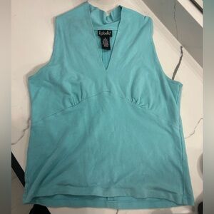 Rafaella Aqua Sleeveless Tank Top